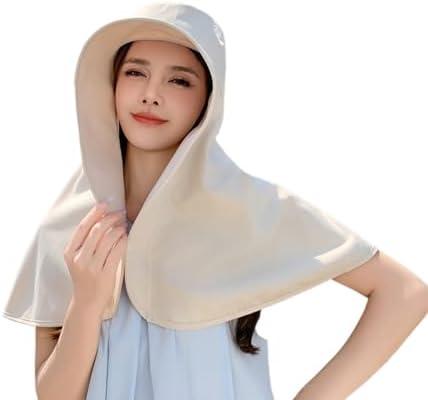 Women's Wide Brim Shawl Sun Hat with Neck Cover, Hiking and Climbing Travel Sun Hat, Summer Protection Beach
