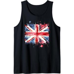 Union Jack Ink Style Art British Flag British Flag Britain Tank Top M