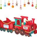Christmas Train Set, Festive Christmas Tree Train-Deliver Holiday Cheer in Style.Whimsical Santa Gift Box Holder for Candy & Ornaments, Perfect Holiday Decor for Family Celebration