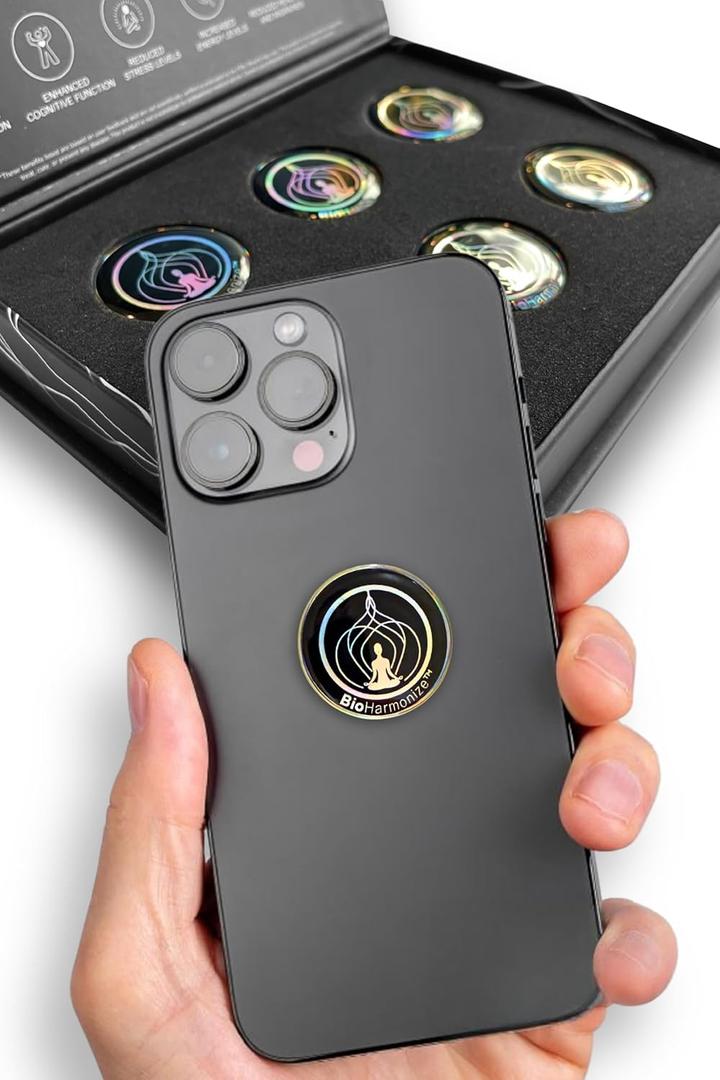 Phone EMF Harmonizing Stickers Multifaceted Neutralizer with Patented Quantum Technology & Natural Minerals | Pack of 6