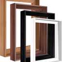 Canvas Floater Frames for Finished Canvases Paintings, 1.25" Deep Picture Frame for Art Prints, Wall Art Frame for Modern Home Decor, Studio Display and Gallery Hanging (Light Brown, 8x8 inches)