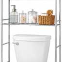 Honey-Can-Do Over-the-Toilet Bathroom Storage Shelf, Steel, Chrome, 4-Tier