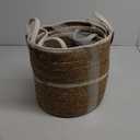 Brown With White Lining Basket 3Pcs