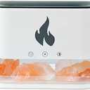 Fireplace Humidifier Crystal Salt Rock Fire Lamp 7 Color Flame Aroma Volcano Air Humidifier Essential Oil Diffuser for Home