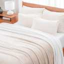 Berkshire Blanket-Sherpa Fleece Blanket, Warm and Soft Loftmink Reversible Blanket for Bed, Sofa and Travel, Grain, 90 in x 108 in (King)