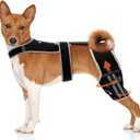 Adjustable Dog Knee Brace for Hind Leg - Double Leg Orthopedic Support with 4 Metal Stabilizers, Vest Design Dog Leg Brace for ACL/CCL Tear, Luxating Patella, Arthritis & Post-Surgery Rehab (L)