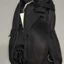 WATERFLY Crossbody Sling Backpack Sling Bag Travel Hiking Chest Bag Daypack (Black)