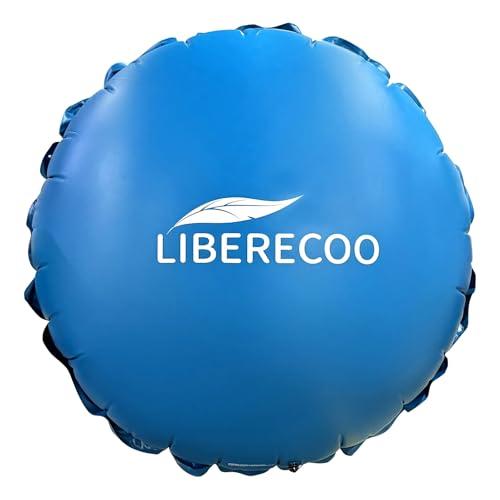 LIBERECOO 8FT Round Pool Cover Pillows for Above-Ground Swimming Pools, 0.4mm Extra Durable Long-Lasting Inflatable Winter Pool Pillows, Ropes Included