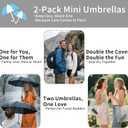 Compact Mini Windproof Travel Umbrella-UPF 50+ Sun & Rain Protection, Small Folding Design Fits in Pocket or Purse, Lightweight Portable with Case for Women, Men & Kids