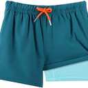 BRISIRA Boys Swim Trunks Bathing Suit Compression Boxer Brief Liner Swim Shorts Swimsuit Anti-Chafe Toddler Kids Youth Teen 10-12Y