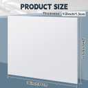 Sasylvia Hdpe Sheet, Hdpe Plastic Sheet Flexible High Density Polyethylene Cutting Board Solid Plastic Block for Marine, CNC, Machining, Industrial, DIY Projects(1/2" X 24'' X 36'',White,1 Pcs)