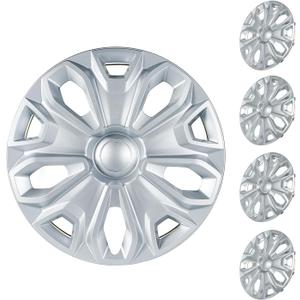 16 Inch Hubcaps Compatible with 2015-2026 Ford Transit 150 250 350 350HD | Factory Steel Wheels, Snap-On Wheel Covers, Set of 4