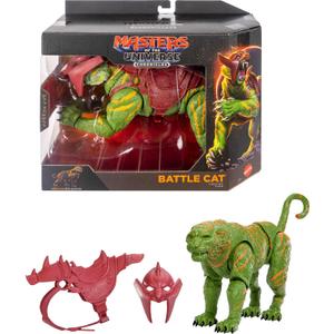 Masters of the Universe Chronicles Action Figure Battle Cat, 6.5 Inch 2026 Movie Accurate, Glass Eyes & Articulated Jaw, Tiger with Saddle & Armor