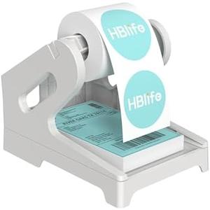 HBlife Label Holder for Rolls and Fan-Fold Labels Thermal Label Holder Shipping Label Stand Desktop Printer Supplies, White