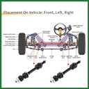 Motoforti 1 Set Front Sway Bar Links Stabilizer Link Kit with Bushing for Ford F-150 2005-2008 Suspension Kit No.5L3Z5K483DA/5L3Z5484AA Long-lasting