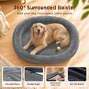 WOZOKE Orthopedic Dog Bed for Large Dogs, Waterproof Dog Bed for Large Size Dogs with Bolsters, Egg Crate Foam Sofa Bed with Washable Removable Cover & Non-Slip Bottom, Grey