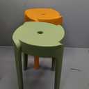 5 Pack Plastic Stackable Stools, 18" Plastic Round Stools, Colorful Nesting Stools, Portable Multipurpose Stool Chairs Flexible Seating for Classroom Students School Home Office (Colorful)