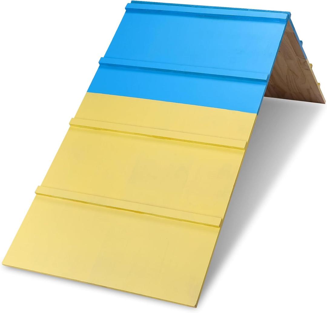 Spiareal Dog Agility Equipment 83.5 x 23.6 Inch Agility A-Frame Agility Training Equipment for Dogs Jumping Outdoor Dog Ramp Dog Agility Course Equipment for Climbing Playground, Yellow Blue