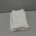 NICETOWN White Faux Linen 48 inch Curtains for Cafe, Rod Pocket & Back Tab Linen Weave Window Treatments Privacy with Light Filtering Semi Sheer Curtains for Kitchen, W42 x L48, 2 Panels