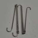 Hanging Closet Rod, 2 Pack Adjustable Width and Height Closet Rods for Hanging Clothes, Premium Stainless-Steel Closet Rod for Ultimate Space Optimization, for Hanging and Drying Clothes, Silver