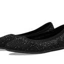 SKECHERS Women's Cleo 2.0-Glitzy Daze Ballet Flat, Black, 9.5