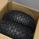 GICOOL 13x5.00-6 Rubber Lawn Mower Tire and Wheel, 2 Pcs Replacement 13x5-6nhs Riding Mowers Lawn Pneumatic Tire with Bearing Bore 3/4" & 5/8", 3" -4.5" Centered Hub