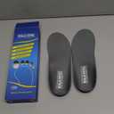 Plantar Fasciitis Feet Insoles Arch Supports Orthotics Inserts Relieve Flat Feet, High Arch (Mens 7-7 1/2 | Womens 9-9 1/2) (Gray)