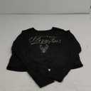 Ultra Game Women's NBA Super Soft Crop Top Pullover Sweatshirt (Medium, Black)