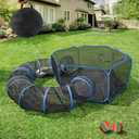 MAMI&BABI Catio Outdoor Cat Enclosures, Foldable Cat Tent for Outside Enclosed Playpen with Tunnel, Cat Outdoor Enclosure for Indoor Cats,Rabbit and Other Small Animals