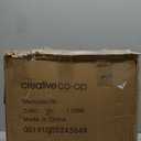 Creative Co-Op Distressed Wood 2-Tier Tray with Metal Handle, White (Cream)