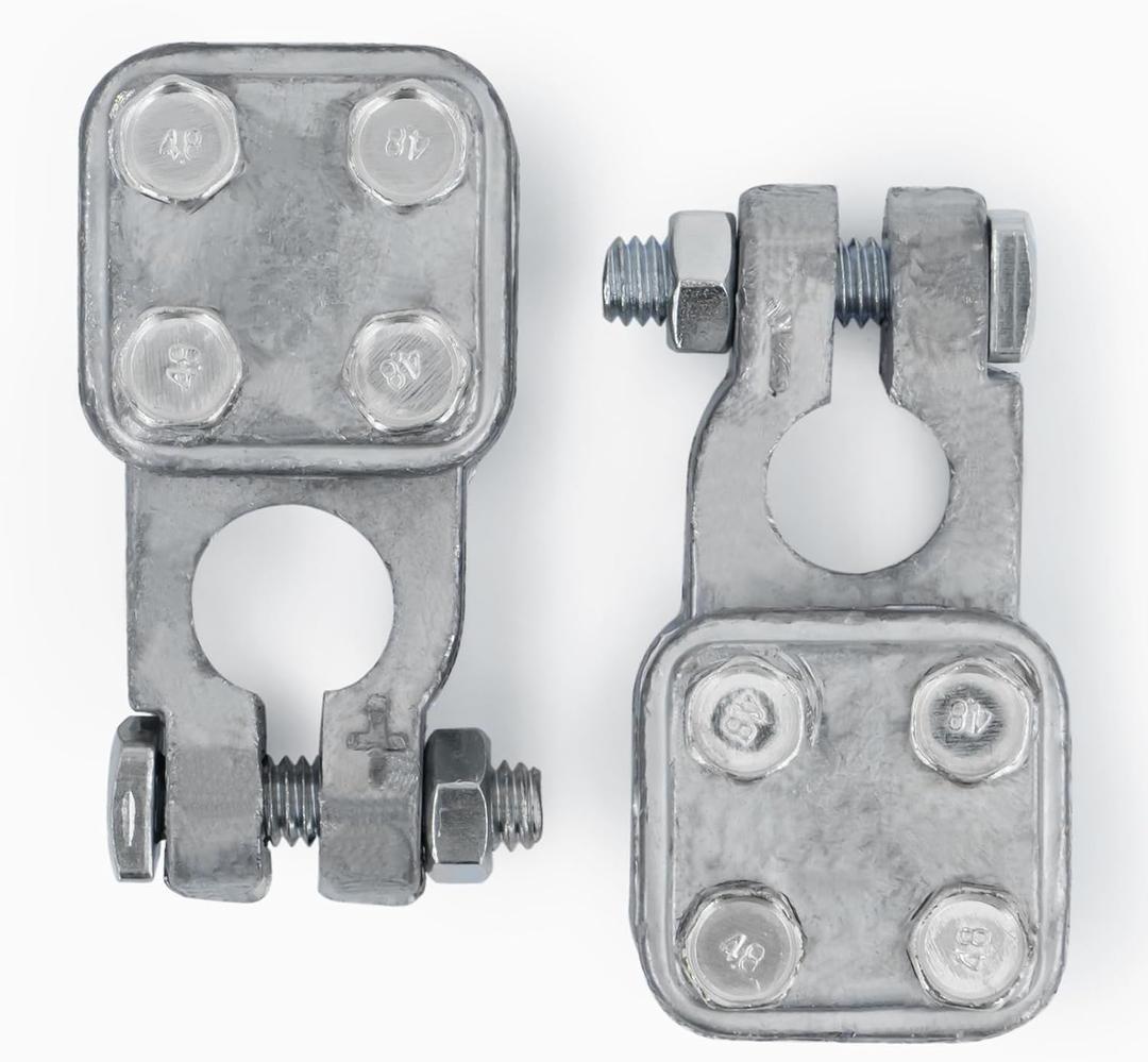 1 Pair, Three-Way Military Battery Terminal Connectors, Heavy Duty Truck Battery Terminal Connector. Top Post Marine Battery Terminals, Battery Cable Ends Clamp Set, Battery Connectors by KeeRoarin