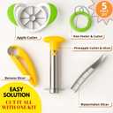 Fruit Cutter Set of 5 - Fruit & Vegetables Cutting Tools - Banana - Kiwi - Strawberry - Water Melon Slicer Cutter - Pineapple Corer - Apple Slicer - Kitchen Accessories