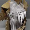 Quality Hangers 50 Pack Non-Velvet Plastic Hangers for Clothes - Heavy Duty Coat Hanger Set - Space-Saving Closet with Chrome Swivel Hook, Functional Non-Flocked Hangers - Cream White