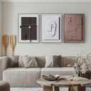 BULUXE 3-Piece Japandi Canvas Wall Art Set with Black Rectangle Frames  Minimalist Japanese-Scandi Modern Wall Decor