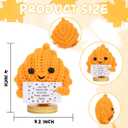 4 x Fall Decorations for Home Cute Fall Maple Leaf Decor Doll Autumn Thanksgiving Decor Autumn Holiday Decorations Handmade Crochet Doll Gifts (Doll 2107)