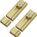 Oedema Solid Aluminum Alloy Silde Lock Adhesive Barrel Lock 4 inch Slide Bolt Latch for Barn, Gate Door, Sliding Door, Bedroom, Gold