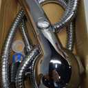 KAIYING Chrome High Pressure Handheld Shower Head with ON/OFF Pause Switch, 3 Spray Modes Shower Wand with Shut Off Button, Removable Camper Shower Head with Hose and Adjustable Angle Bracket