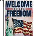 Patriotic Garden Flag - Memorial Day Decorations Independence Day 4th of July Decorations 4th of July Garden Flag Labor Day USA Themed Welcome Yard Outdoor Decorations Double Side 12x18 inches