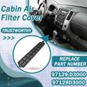 Cabin Air Filter Cover Fit for Hyundai Tucson 2018-2021, Kia Sportage 2017-2022 Replace for 97129-D3000 97129D3000