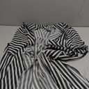 Women's Kimono Beach Cover up for Summer Bathing Suits Cardigans Casual Loose Swimwear (Medium, Black White Stripe)