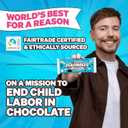 MrBeast Feastables Cookies & Creme Chocolate Bar, King Size, 10 Count, White Chocolate with Cookie Pieces, Fairtrade Cocoa, 2.1oz Each