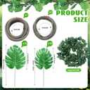 Preboun 27 Pcs Jungle Vines Rainforest Party Decorations 10 ft Artificial Rattans with Palm Leaves Fake Ivy Vines Tropical Rainforest Safari Decor for Forest Jungle Dinosaur Party Indoor Outdoor