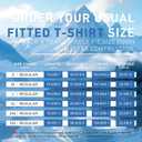 Men's Stripe Short Sleeve T-Shirt Mens Classic Casual Stripe Loose Shirts (L)