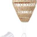 BESTOYARD Hot Air Balloon, Woven Hot Air Balloon Floating the Skies for Kid Room, Preschool, Nursery, Photo Prop - 22.44 X 9.05 X 9.05 Inch