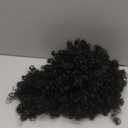 builson Drawstring Ponytail for Black Women, Afro Puff Kinky Curly Hair Ponytail Extension with Bangs Black Updo Natural Hair Ponytail (1B Natural Black)