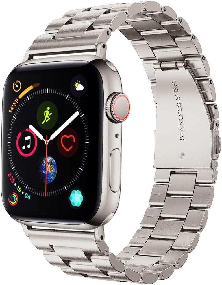 SUPOIX Compatible with Apple Watch Bands 46mm/44mm/45mm/49mm/42mm/41mm/40mm/38mm,Stainless Steel Metal Band for iwatch 11/10/9/8/7/6/5/4/SE/3/2/1/Ultra 3 2 1 for Men & Women