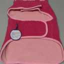 cyeollo Warm Dog Sweater Coat Jacket Thickened Thermal Sherpa Sweaters Reversible Fleece Vest Pet Clothes for Cold Weather Winter Dog Coats for Small Dogs Girl, Pink M (Medium (10-15lbs))