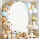 Spandex Wedding Arch Cover Fabric White Fitted Arch Cover 6.6FT Chiara Backdrop 2-Sided Arch Covers Stretchy Backdrop for Wall Arbors Arched Cover for Birthday Party