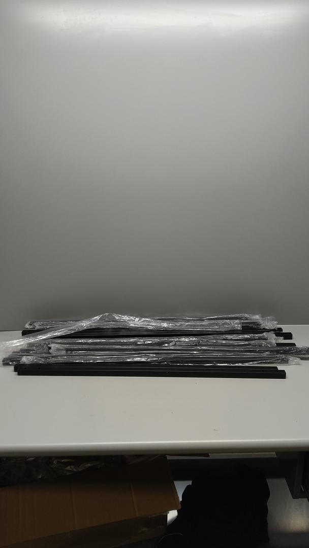 Black Rods 25 count of 31 1/8" Long Rods with Two Holes on Each Side