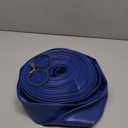 PVC Drain HOSE 2"*100ft, Pool Backwash Hose, Heavy Duty Reinforced Blue PVC Lay Flat Water, For Swimming Drain Pools and Clean Filters, with 2 Clamp